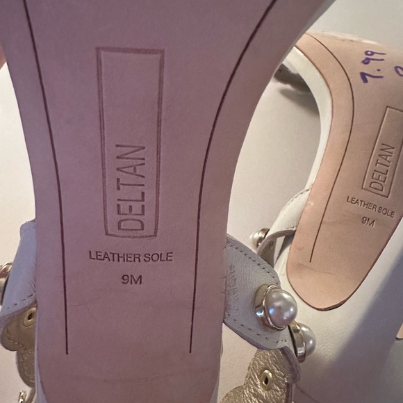 ⭐️ Host Pick ⭐️ Deltan Maryam Pearl Embellished heel Sandals size 8 - Picture 8 of 8